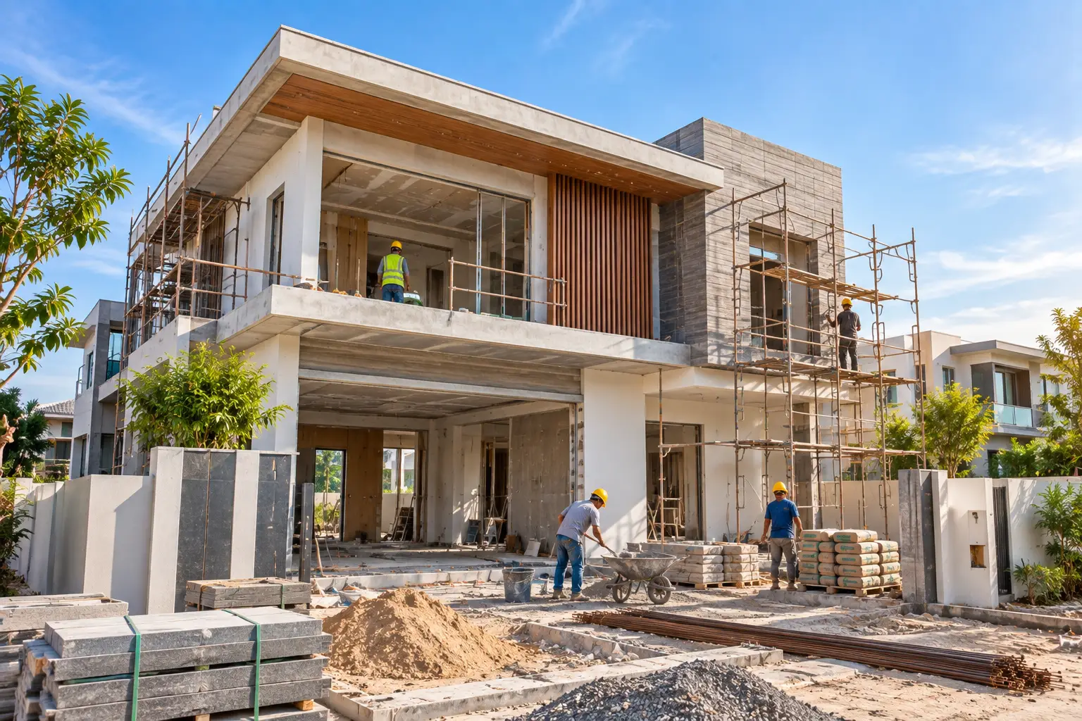 Modern Family Home Construction in Trivandrum
